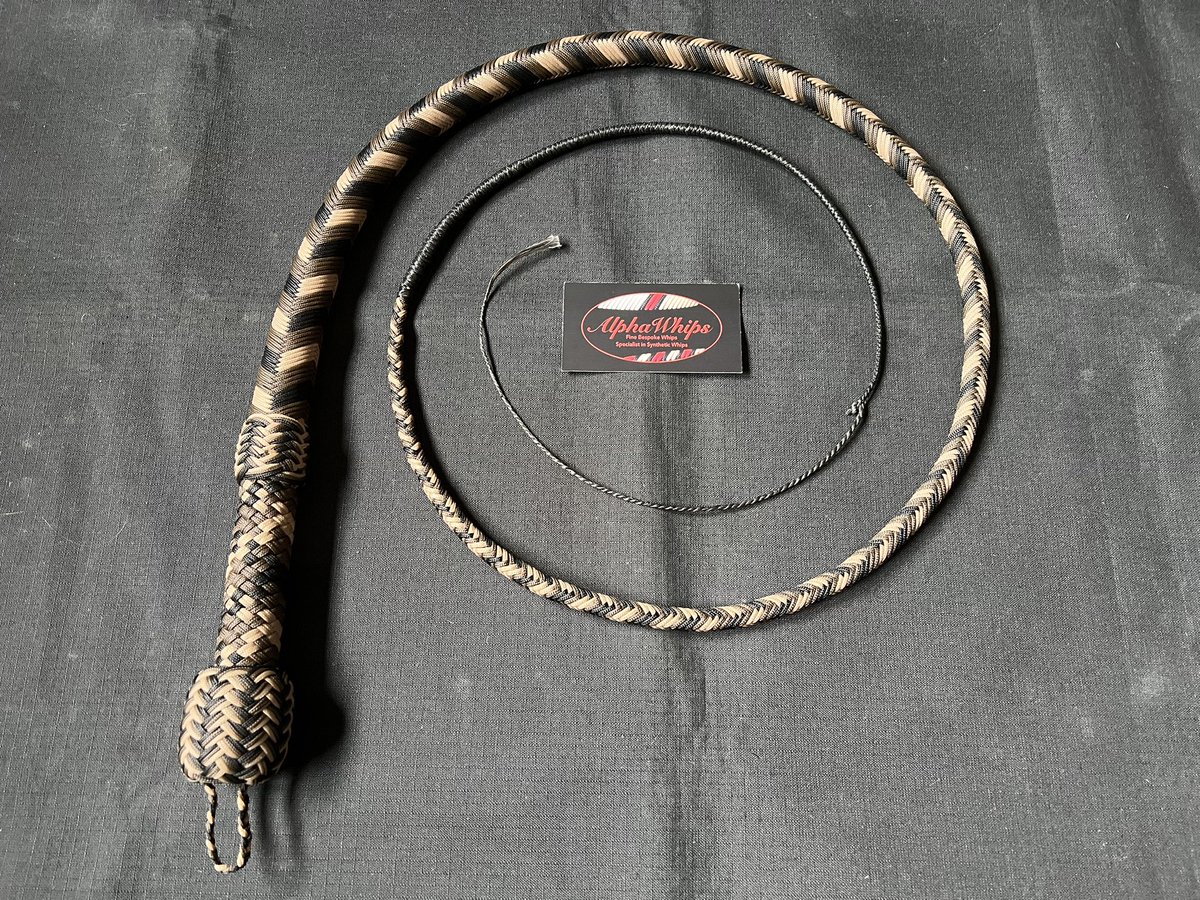 Custom order. 
4ft, 32 plait, Alpha Series bullwhip. Dyneema fall. Tapered Dyneema cracker.