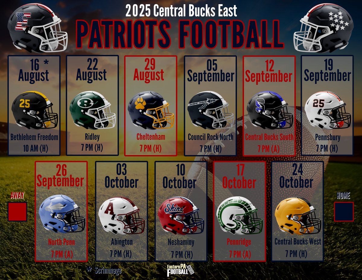 END2008 (@end2008) on Twitter photo Central Bucks East Patriots.
🏈🏈🏈🏈🏈🏈
🏈🏈🏈🏈🏈
<a href="/CBEastFootball/">Central Bucks EAST Football</a> <a href="/east_cb/">CB East High School</a> Central Bucks East Patriots.
🏈🏈🏈🏈🏈🏈
🏈🏈🏈🏈🏈
<a href="/CBEastFootball/">Central Bucks EAST Football</a> <a href="/east_cb/">CB East High School</a>