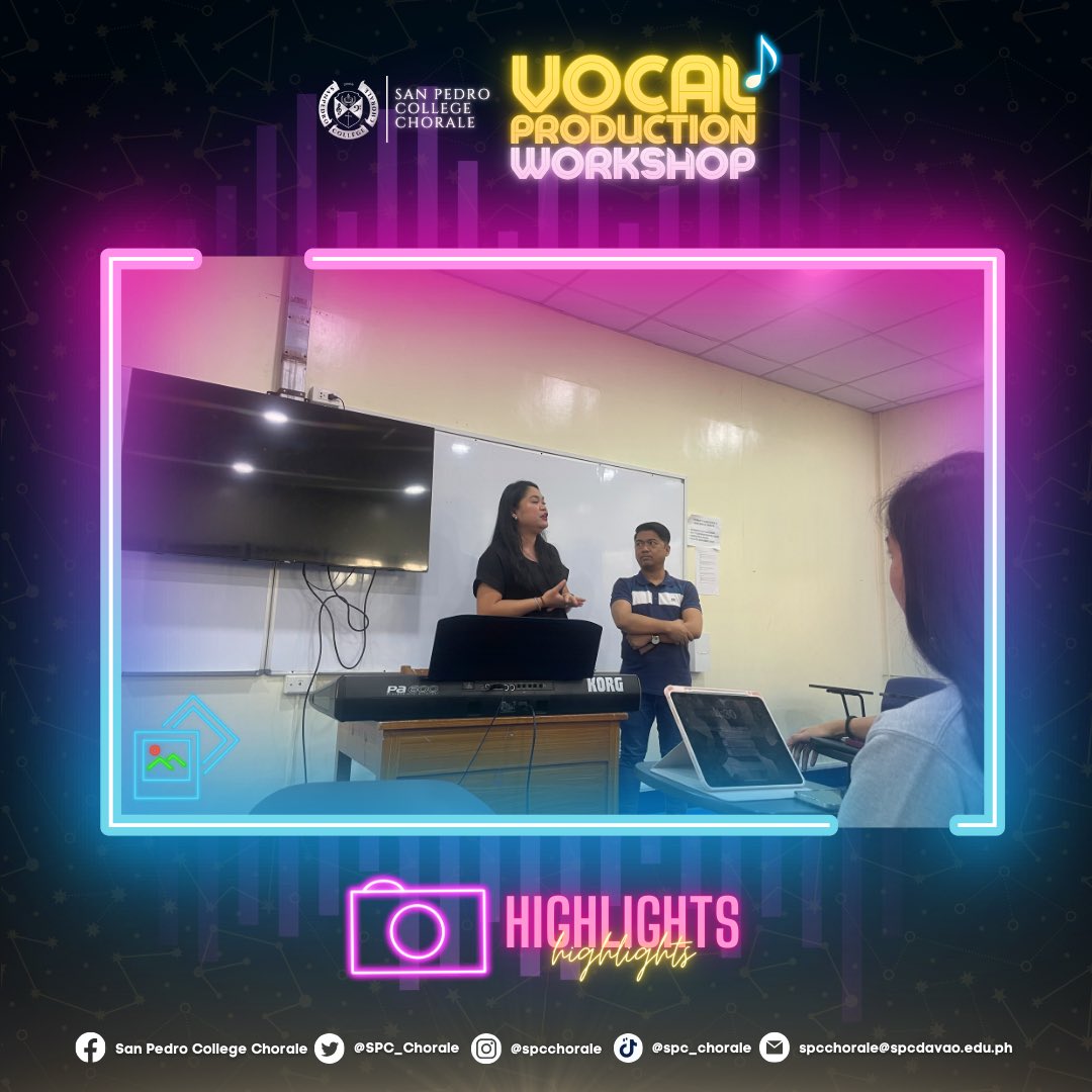 SPC_Chorale's tweet photo. 🎵𝐃𝐚𝐲 1 𝐨𝐟 𝐨𝐮𝐫 𝐕𝐨𝐜𝐚𝐥 𝐏𝐫𝐨𝐝𝐮𝐜𝐭𝐢𝐨𝐧 𝐖𝐨𝐫𝐤𝐬𝐡𝐨𝐩 𝐰𝐚𝐬 𝐚 𝐇𝐈𝐓!🎵

The journey to mastering the voice starts with posture and alignment, breathing techniques, and proper voice production. SPC Chorale members took a big step forward! https://t.co/osd1ALJQMH