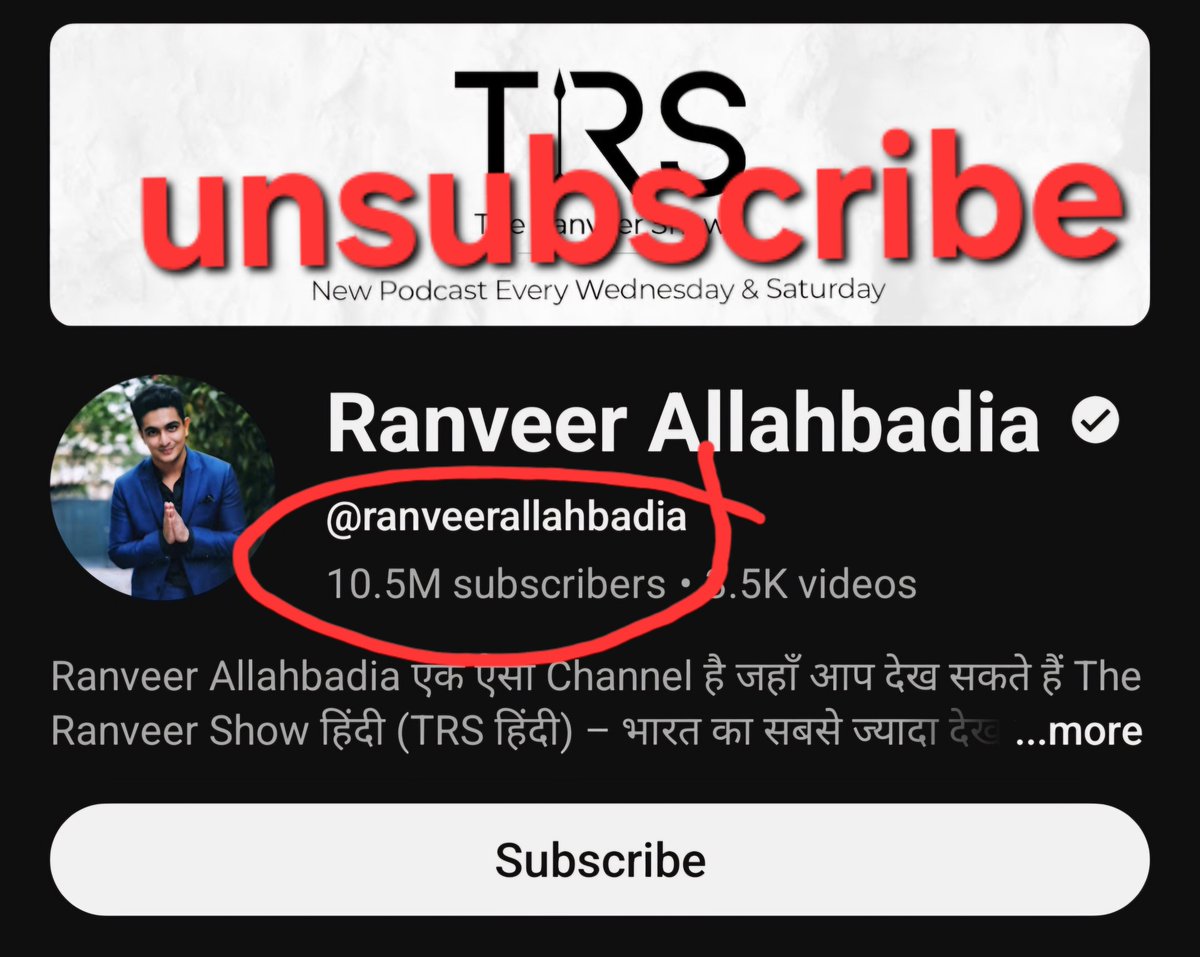 tncdecoder's tweet photo. As social and responsible people, we need to show what a person deserves. Right now, #RanveerAllahbadia doesn't deserve to be respected and followed. So unfollowing will be a msg to him. Pls take a social act against the bad social star. Spread it. #Beerbiceps https://t.co/oveug38JwE