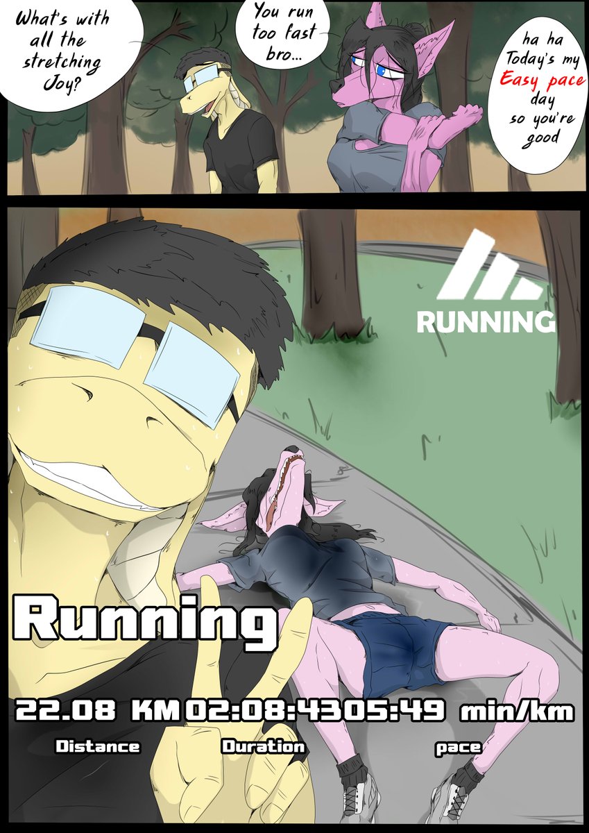A "chilling run" from runner is like "Nothing" from women
#joythesingledog
#จอยหมาโสด