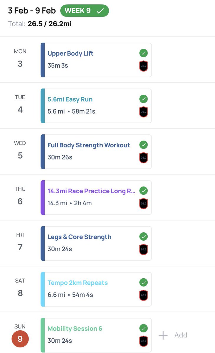 Week 9 complete✅ Please donate to my fundraiser for Cancer Research - it would mean a lot and any donation goes a long way 💜 <a href="/CR_UK/">Cancer Research UK</a> <a href="/LondonMarathon/">TCS London Marathon</a> 

fundraise.cancerresearchuk.org/page/ellieprot…