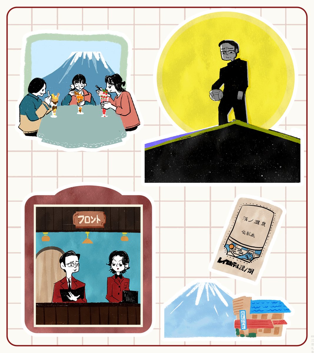「じわじわ物語が動いてく感じがたまらないよバカリズム作品!笑いながら見ているうちに」|戸田江美 / デザイナー大家のイラスト