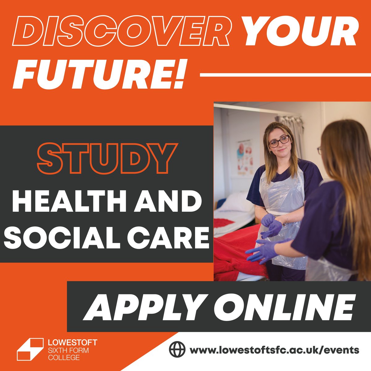 LowestoftSixthFormCollege (@l6fc) on Twitter photo Study Health and Social Care!
Prepare for a rewarding career in health and social care with a course that builds essential skills and knowledge. Gain practical experience and a strong foundation for further study or employment.
Apply online today: buff.ly/4hL7wtU Study Health and Social Care!
Prepare for a rewarding career in health and social care with a course that builds essential skills and knowledge. Gain practical experience and a strong foundation for further study or employment.
Apply online today: buff.ly/4hL7wtU