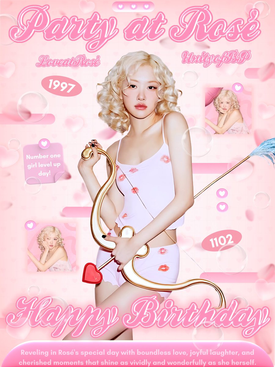 ⠀⠀⠀
ᅠᅠ{❀}      Loveᅠ𝖺𝗍ᅠℜ𝗈𝗌𝖾⠀⊱⠀⠀𝟣𝟫𝟫𝟩.
Who needs roses when we have Rosé? Her beauty and heart make every day brighter, but today is all about her.
⠀⠀⠀