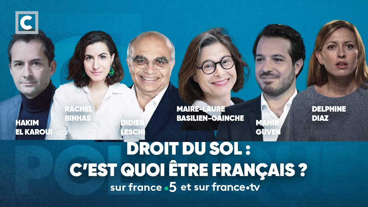 CPolF5's tweet image. ⏰ À 20h en direct sur @FranceTV avec Thomas Snégaroff
▶︎ DROIT DU SOL : C'EST QUOI ÊTRE FRANÇAIS ?
📌 @helkaroui, essayiste
📌 @RachelBinhas, journaliste Marianne
📌 Didier Leschi, DG de l'Office français de l'immigration et de l'intégration
📌 Marie-Laure…