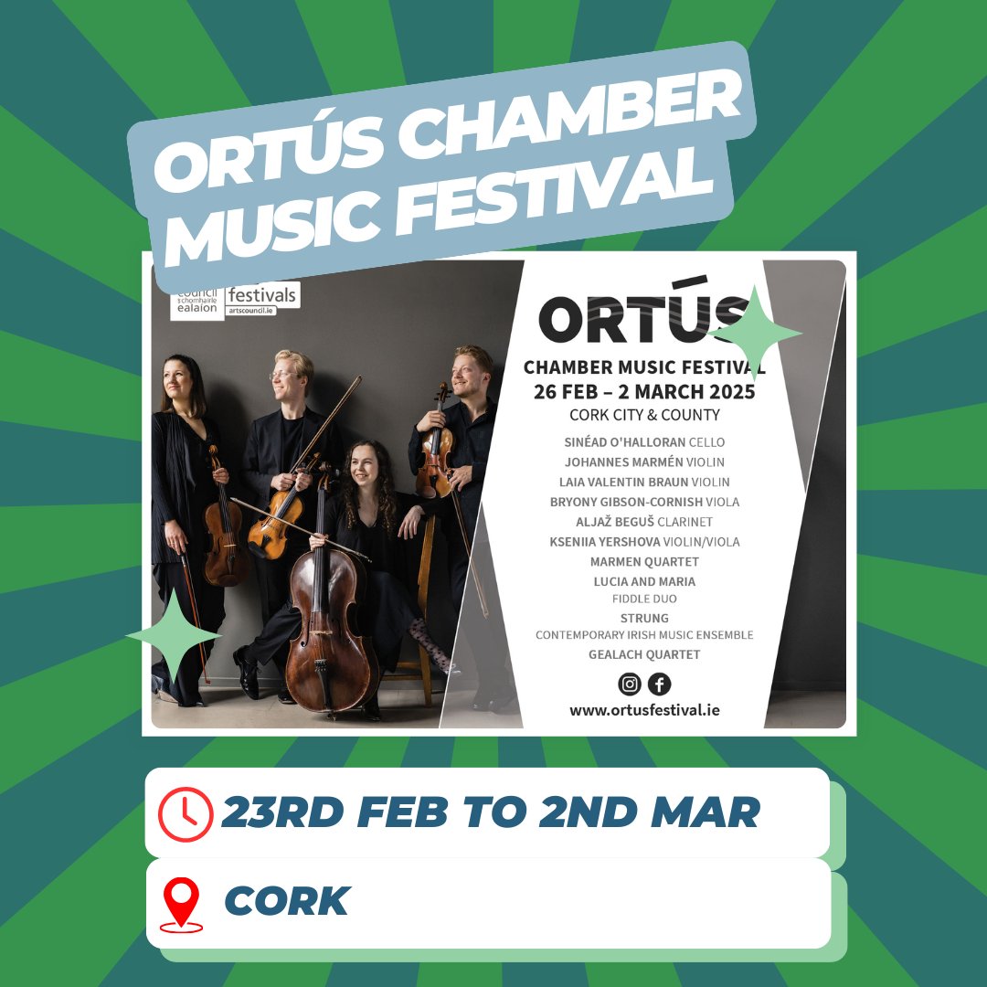 Locumotion's tweet image. 📽️ Dublin International Film Festival: diff.ie
🎻 Ortús Chamber Music Festival: ortusfestival.ie/concerts-2025/
🌿 Mudfest 2025: wwt.org.uk/wetland-centre…

#ThingsToDoInIreland #ExploreIreland #FestivalsIreland #IrelandEvents #Locumotion #GPRecruitment