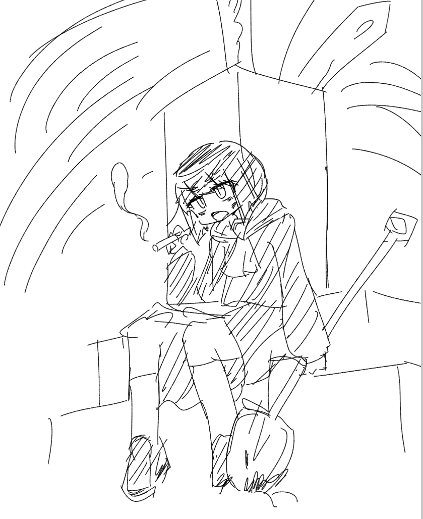 フレンドが何気なく言った「あらかたおわり」って言葉から女の子を連想したので描きました
阿良方おわりちゃんです 
