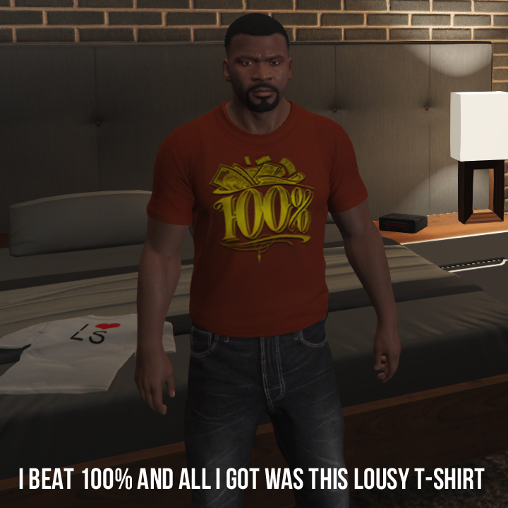 gta 5 100% 
i played the last weeks here and there again the story mode, but this time i was going for the 100%
On the way to it, i did few story mode level 100% gold speedruns.
#GTA5 #GTAV #story #mission #accomplished #RockstarGames #GrandTheftAutoV