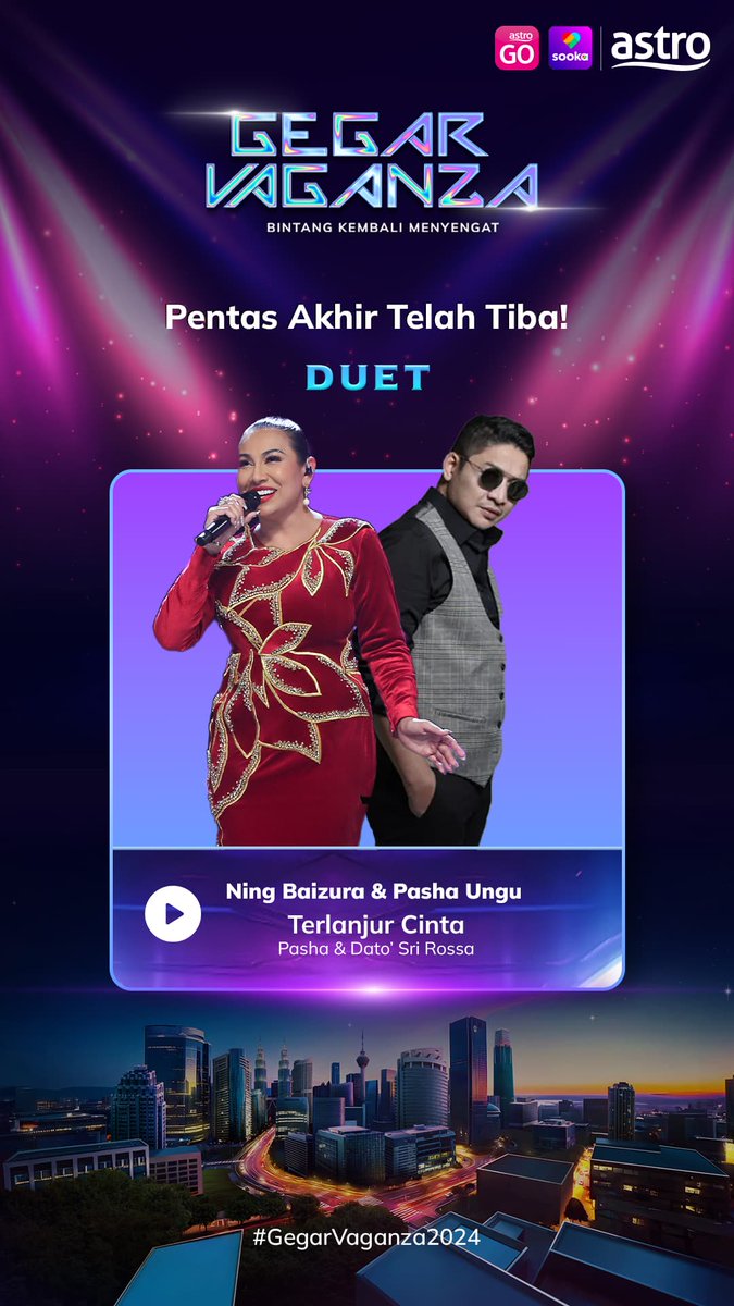 NazimKhan93's tweet photo. Wowwww Ning Baizura akan duet dengan Pasha Ungu laa .. lagu favourite lah pulak tu 🤩🤩🤩🤩 #ningbaizura #pashaungu 

#Vaganzers
#Vaganzers
#Vaganzers
#Vaganzers
#Vaganzers
#Vaganzers
#Vaganzers
#Vaganzers
#GegarVaganza2024 #GV11
@VaganzersFans https://t.co/h2J8CrQeNr