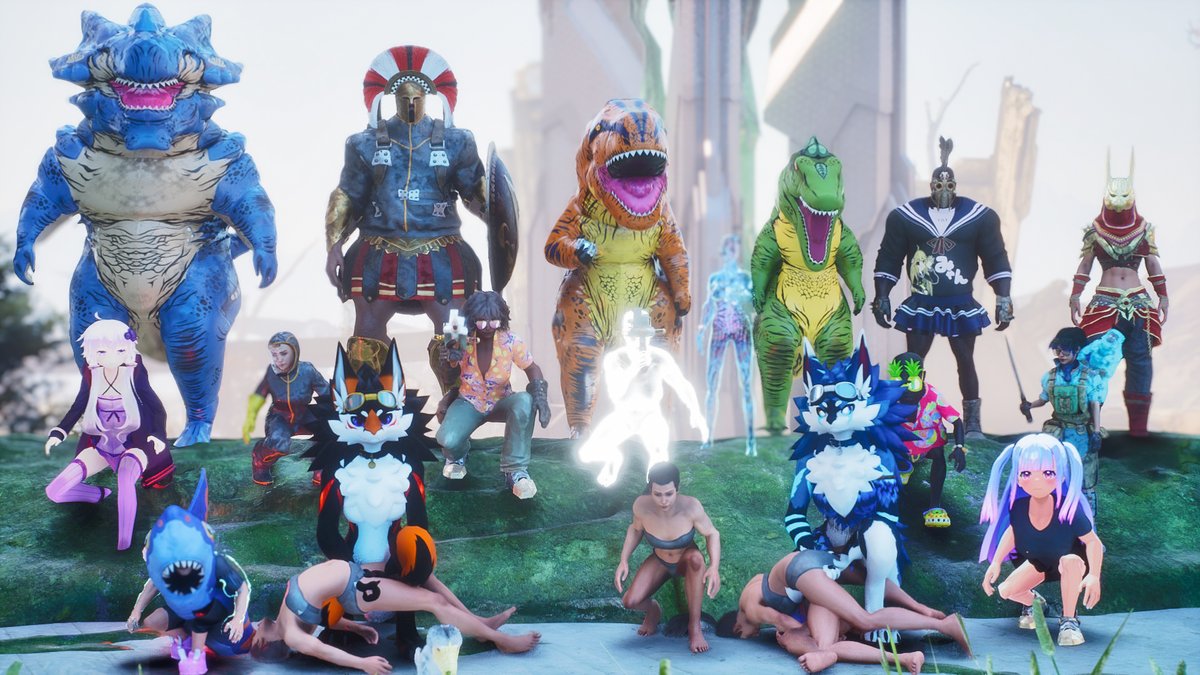 Muni_ark's tweet photo. 普段遊ばせてもらっている非公式鯖が5周年ということで記念写真📷
#VillageServer #ARKPhotoMode https://t.co/Ucdfbp4qaD