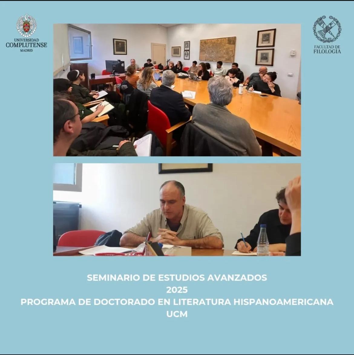 Compartimos orgullosas algunas fotografías del último Seminario de Estudios Avanzados del Programa de Doctorado Literatura Hispanoamericana UCM.
20 - 25 de enero de 2025
#LiteraturaHispanoamericana #UCM #filologíaucm
#LiteraturaHispanoamericana #UCM #filologíaucm