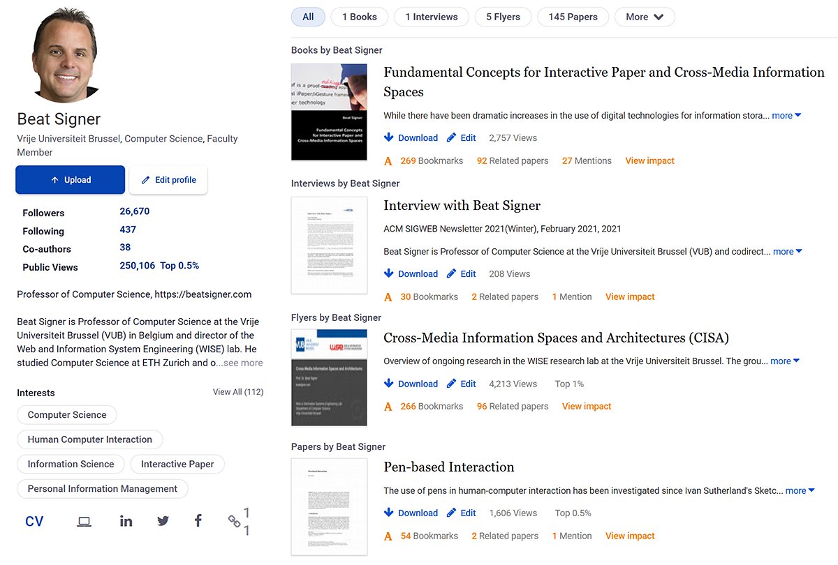 beatsigner's tweet image. Just reached 250'000 views for our research on academia.edu :-) vub.academia.edu/BeatSigner
@VUBrussel @researchvub