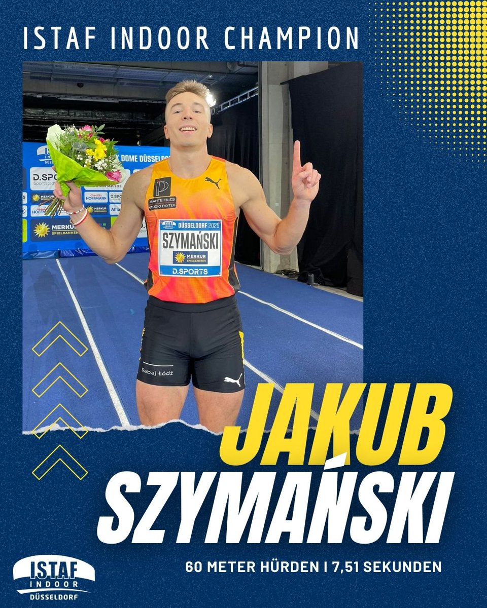 ISTAF INDOOR Düsseldorf
Men - 60 m Hurdles
1. Jakub Szymanski 🇵🇱 7,51 sec
2. Enrique Llopis 🇪🇸 7,56 sec
3. Manuel Mordi 🇩🇪 7,56 sec (PB)
4. Gregory Minoue 🇩🇪 7,66 sec (PB)
#istafindoor #istaf #weltklasseleichtathletik #leichtathletik #trackandfield #athletics