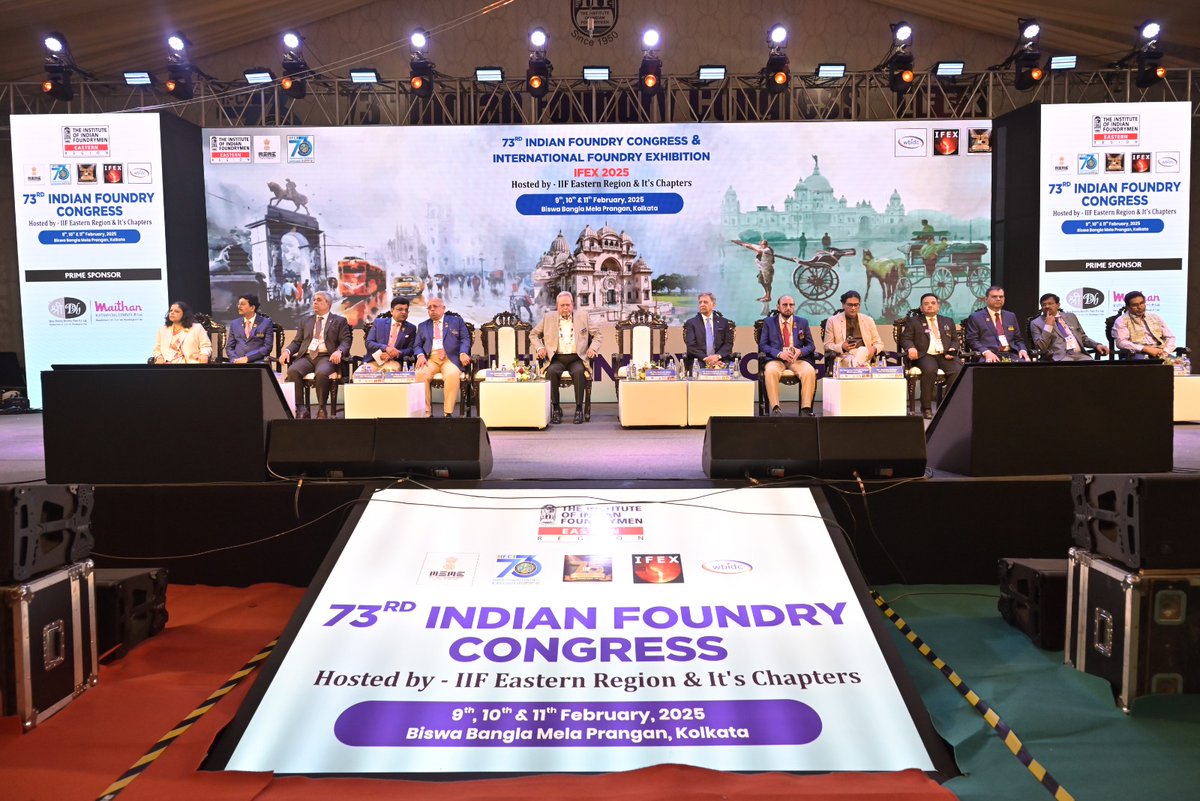ifex_india's tweet photo. Forging the Path of Innovation, Collaboration, and Excellence at IFEX 2025!

IFEX 2025 opened with a momentous inauguration, bringing together industry leaders, policymakers &amp; innovators to drive the future of the foundry sector.
#inauguration #opening #IFEX #IFEX2025 #ExpoLive https://t.co/ntMnbS2zK8