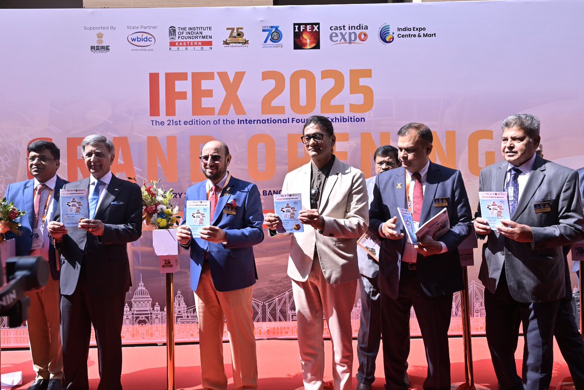 ifex_india's tweet photo. Forging the Path of Innovation, Collaboration, and Excellence at IFEX 2025!

IFEX 2025 opened with a momentous inauguration, bringing together industry leaders, policymakers &amp; innovators to drive the future of the foundry sector.
#inauguration #opening #IFEX #IFEX2025 #ExpoLive https://t.co/ntMnbS2zK8