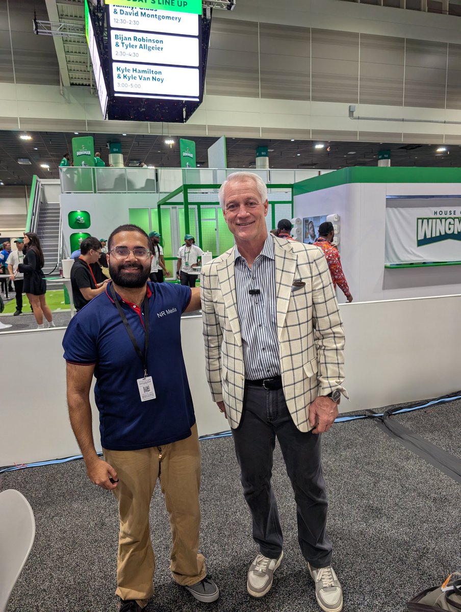 NRMedia50's tweet photo. Awesome to see my guys @adamrank @Harp41 @MarcusSmithII @DarylJohnston live at Radio Row in New Orleans
Interview Coming Soon With The Moose and Adam Rank @AmyTrask๐ #NRMedia #RadioRow #AdamRank #RomanHarper #DarylMooseJohnston #MarcusSmithII #SuperBowlLIX #NFLThreads #NFL https://t.co/Gblo1G8cvb
