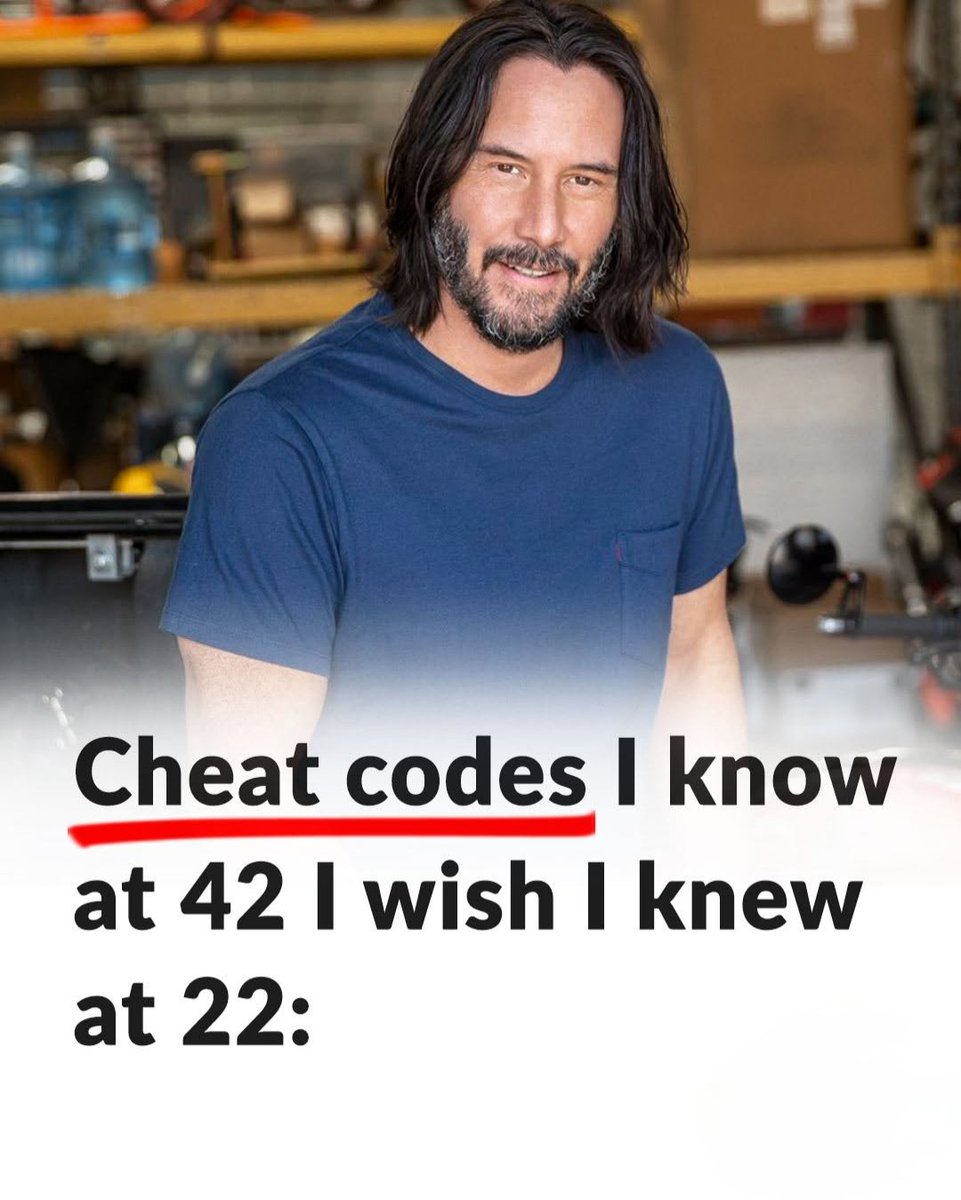 SilentStrengtth's tweet image. Cheat Codes I know at 42 I wish I knew at 22: