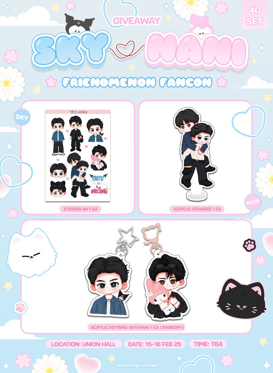 raknongnielmak2's tweet photo. ⭒˚｡⋆ 𝘗𝘭𝘴 𝘬𝘪𝘯𝘥𝘭𝘺 𝘳𝘵

⋆˚࿔ 𝘎𝘪𝘷𝘦𝘢𝘸𝘢𝘺 #SkyNaniFancon 𝜗𝜚˚⋆✮

ᯓ★ 𝘖𝘯𝘭𝘺 𝟦𝟢 𝘴𝘦𝘵 ⋆₊ ⊹★

⭑ ᴀ𝟨 ꜱᴛɪᴄᴋᴇʀ 𝟣 ᴇᴀ
⭑ ᴀᴄʀʏʟɪᴄ ꜱᴛᴀɴᴅᴇᴇ 𝟣 ᴇᴀ
⭑ ᴀᴄʀʏʟɪᴄ ᴋᴇʏʀɪɴɢ 𝟣 ᴇᴀ (ʀᴀɴᴅᴏᴍ)

╰┈➤𝟣𝟧-𝟣𝟨 𝘍𝘦𝘣 𝟤𝟧 ✦

#Skynani #สกายนานิ https://t.co/mK2FT7nXA4
