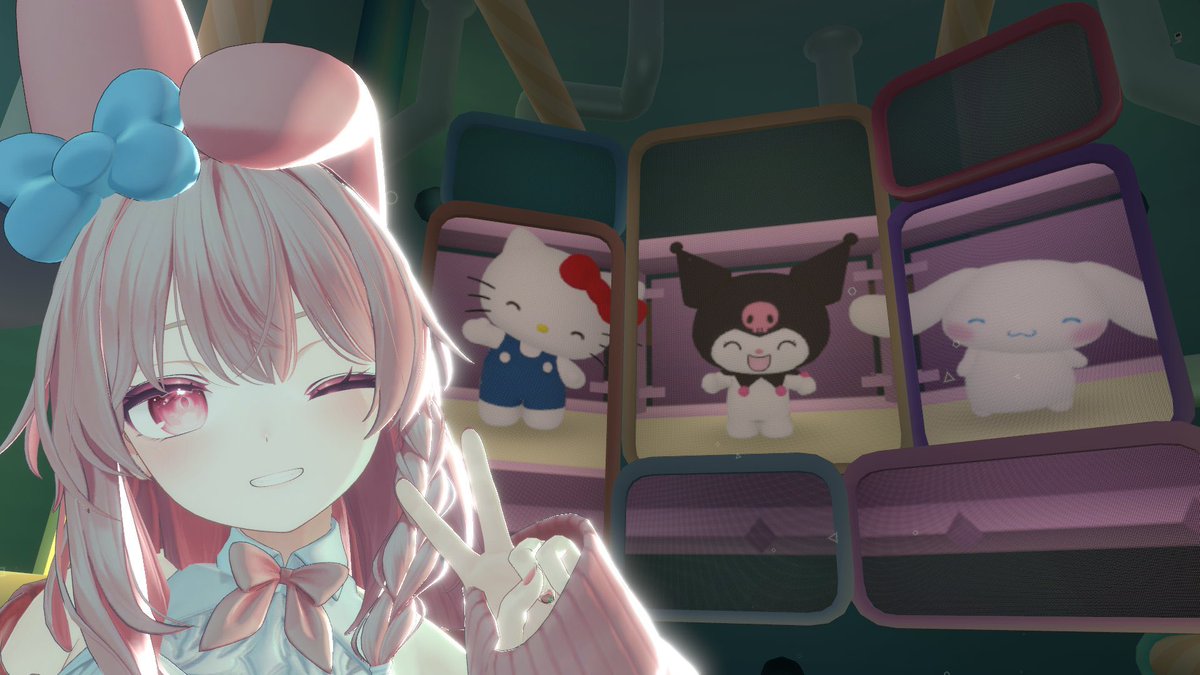 UZ16c's tweet photo. #サンリオVfesメモリー 
#サンリオVfesキャンペーン 
大好きなメロちゃんっ🥰💓✨
ｺﾗﾎﾞ衣装しなのちゃもかわゆ~💖✨✨
みんなも会いに行こ~っ🎶💕

#VRChat https://t.co/Vv2giyM0Sn