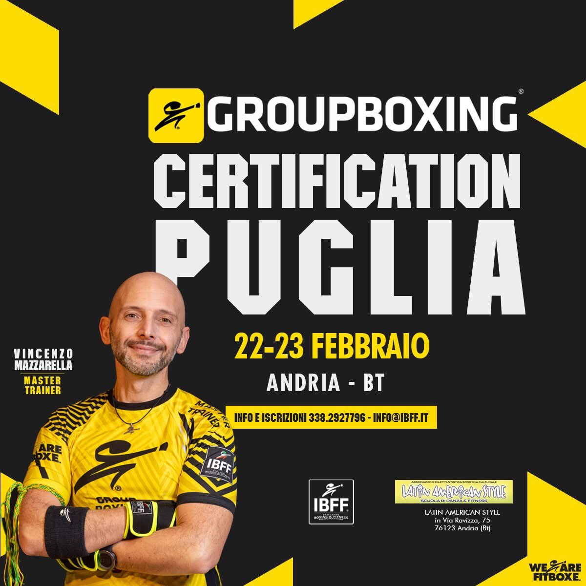 ibffofficial's tweet image. Torniamo in Puglia!

La formazione per diventare Istruttori e Istruttrici GroupBoxing® arriva in Puglia! 🤩🥊

Ad Andria c/o@Latin American Style - Andria con Vincenzo Mazzarella 

👉 info@ibff.it - 338 292 7796

#groupboxing #Fitboxe #Italy  #Puglia #Sport
