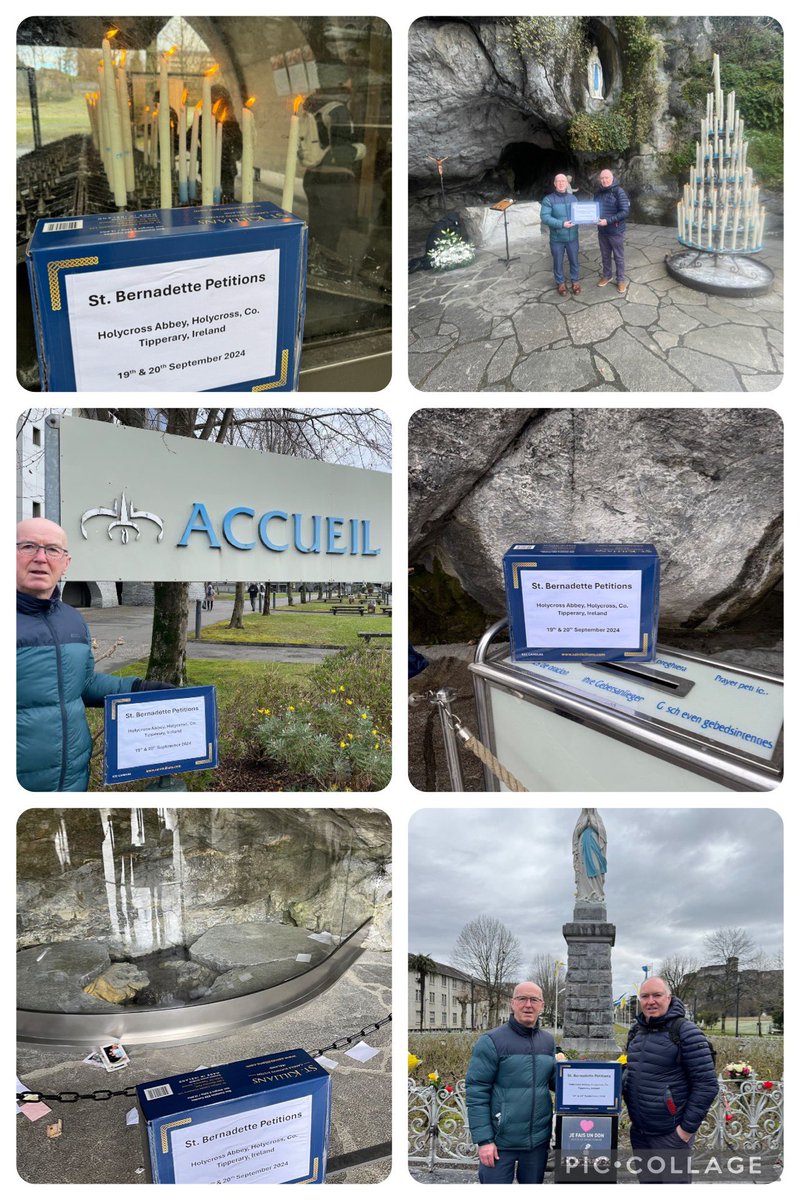 Pilgrimage Directors, Fr. Jimmy and Fr. Joe, are in Lourdes this weekend for the Pilgrimage Planning Meetings. They bring with them all the petitions received during the Visitation of the Relics of St. Bernadette to our diocese in Sept 2024.  Our Lady of Lourdes, Pray for us.