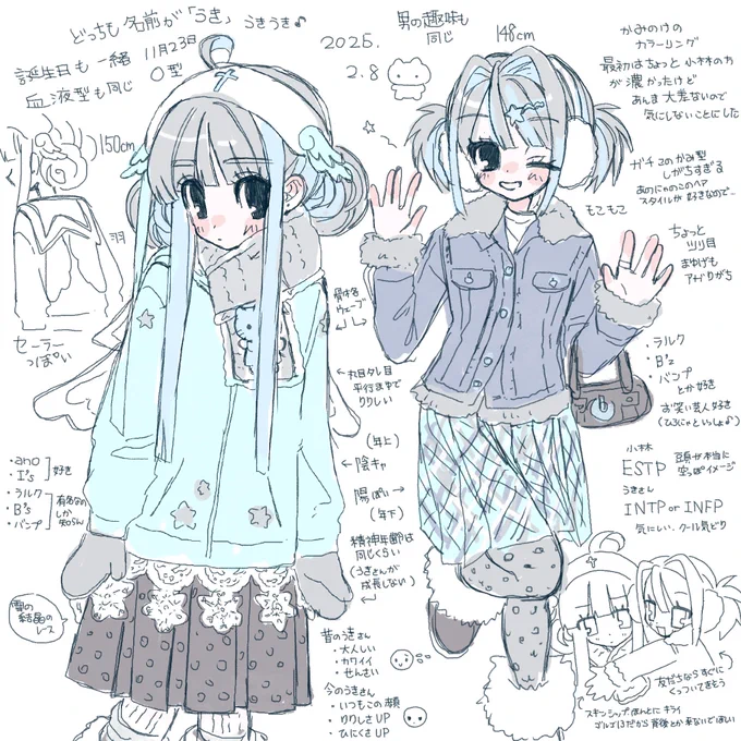 昨日描いた創作らくがき 