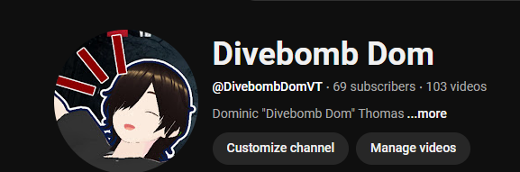 DivebombDomVT's tweet image. Hehehe 69 subscribers