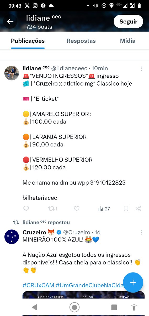 FaelNicolas's tweet photo. @bilheteriacec 
ESSA PESSOA É GOLPISTA !
TOMEI BALÃO DE DOIS INGRESSOS PRO CLÁSSICO COM ELA.
ME BLOQUEOU DEPOIS QUE FIZ O PAGAMENTO E APAGOU NOSSA CONVERSA.
NAO ACEITEM !! https://t.co/rnfQDkC3av