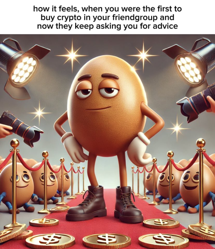 recordeggsol's tweet photo. who can relate? 🥚📈🚀
#memecoin #trading #phantom #dexscreener #recordegg #recordeggtoken #recordeggcoin #recordeggsol #crypto #cryptocurrency #bitcoin #xrp #solana #bullrun #invest #investing https://t.co/p6H5hy4JAg