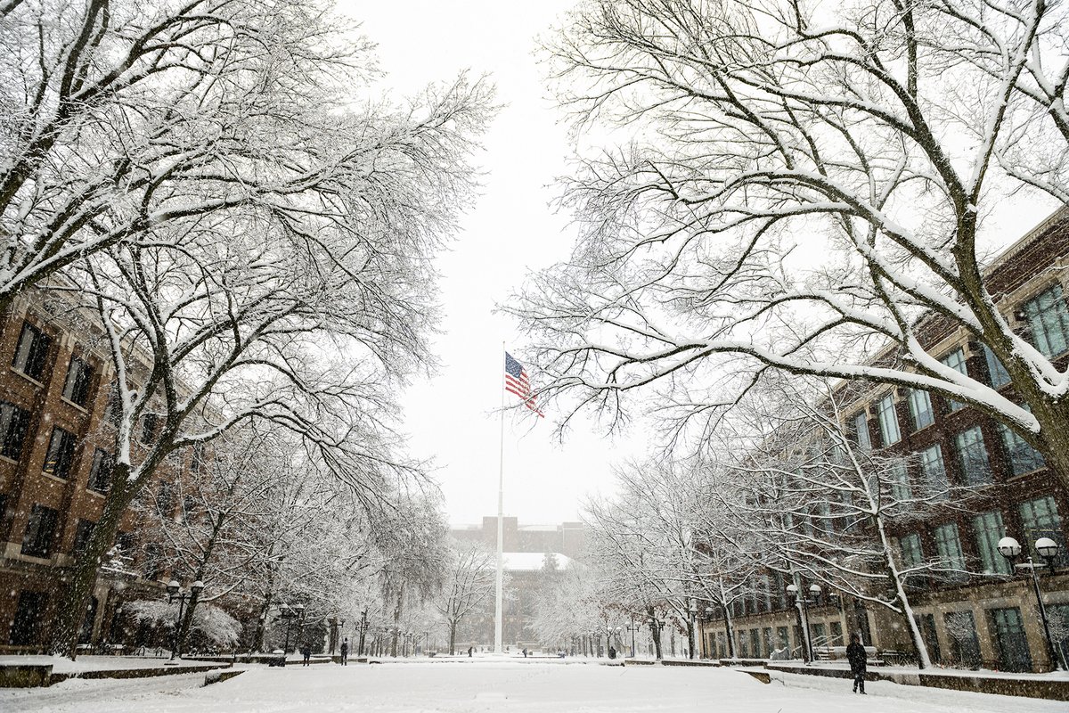 ❄️ Snowy days on the Diag. #GoBlue