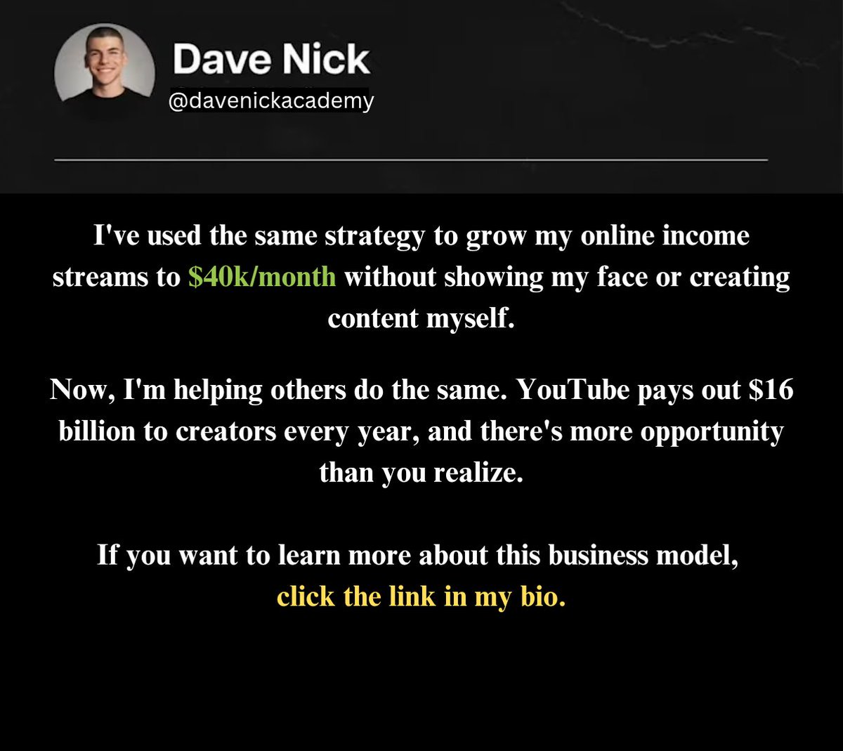 Make your first $1,000 with us

Check this out now: whop.com/davenick/?a=ma…
