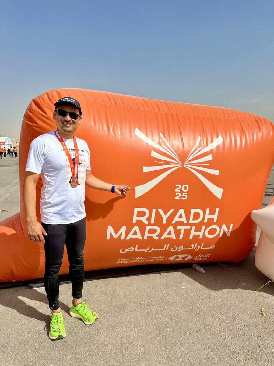 ehsan_hoque's tweet image. Ran the Riyadh marathon for 2nd year in a row, cherishing the memories of Abie, our spin instructor who left us too soon.
#RiyadhMarathon2025