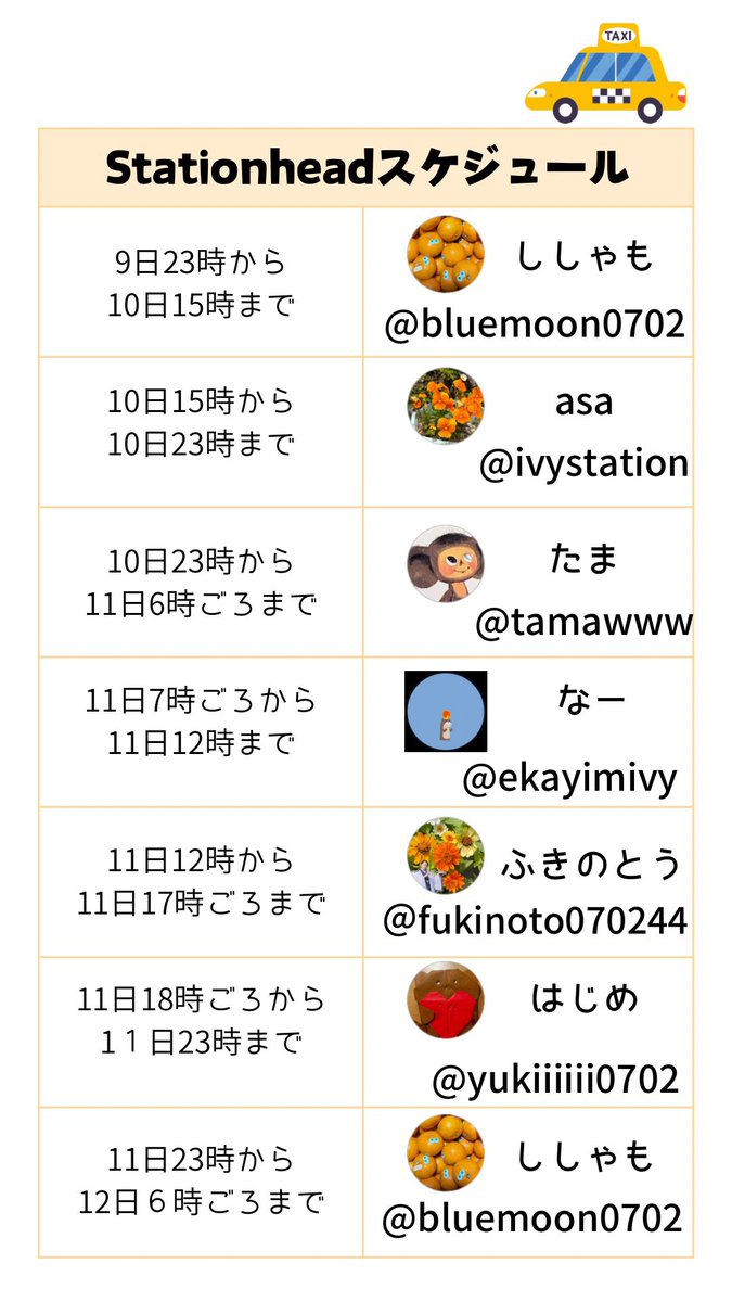 ivy_support_72's tweet photo. 🚕Stationhead(ステへ)のお知らせ❤️🩹
リリース1週間、できるだけ24時間OAできるように、ホスト陣で繋いでいきます。今回のリリースをきっかけに、Spotify or Apple Musicに入られたかた、ステへ利用してみませんか?12日朝までのスケジュールは以下の通りです。
#taxi🚕❤️🩹
#三宅健_taxi
#IVYステへ https://t.co/vhH7Z5WSpf