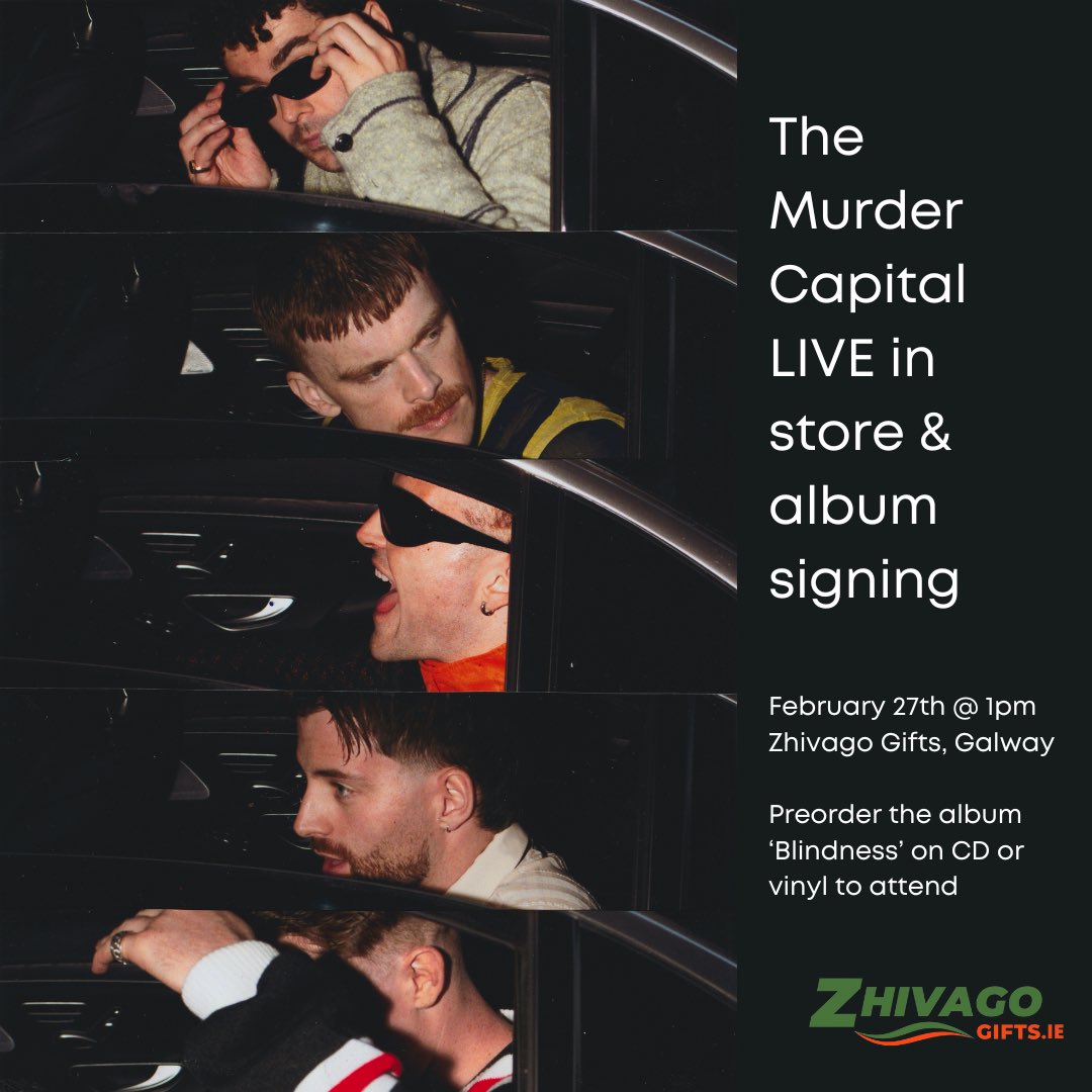 The Murder Capital LIVE in store and album signing!

Preorder the upcoming album ‘Blindness’ to attend! 

📍February 27th @ 1pm

irelandvinyl.com/products/the-m…
