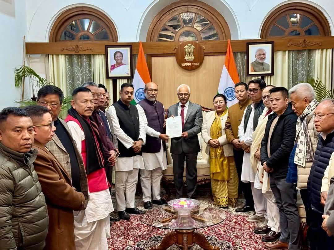 NilanjanDasAITC's tweet photo. Butcher of Manipur has finally resigned! Hope this brings some solace to the families of the victims &amp; the people of #Manipur who suffered under N. Biren Singh’s rule https://t.co/rzjrvmFyZw