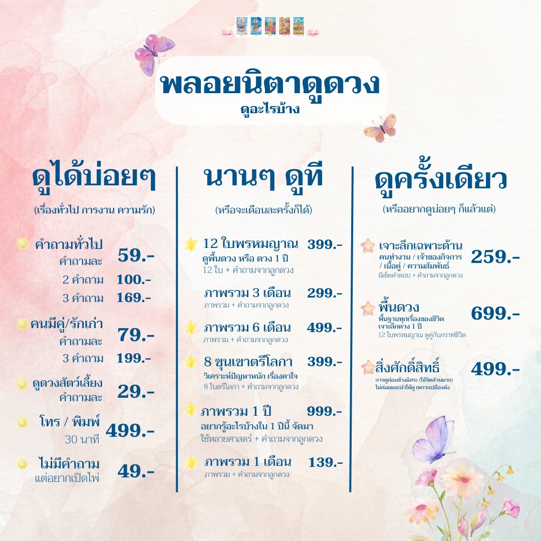 พลอยนิตาดูดวง (บ่ายสาม ทำนายดวงเดิม) 🔮 tweet media