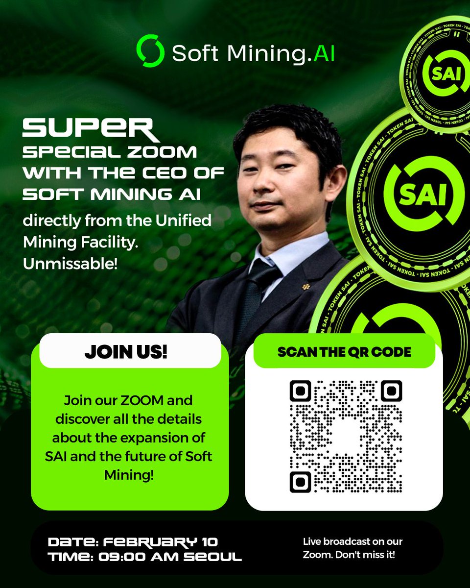 Super Special Zoom with the CEO of Soft Mining AI directly from the Unified Mining Facility. Unmissable!