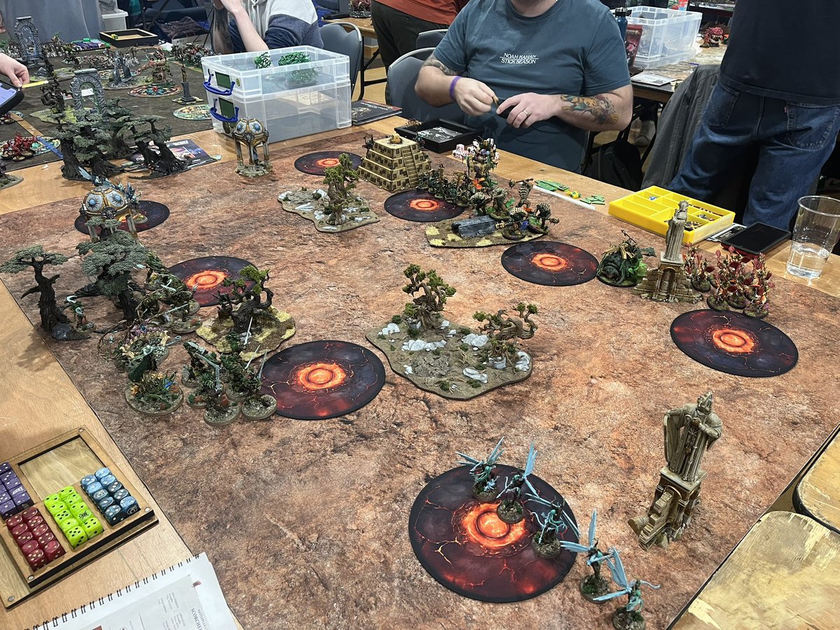 Table 2 has Sylvaneth vs Seraphon.
