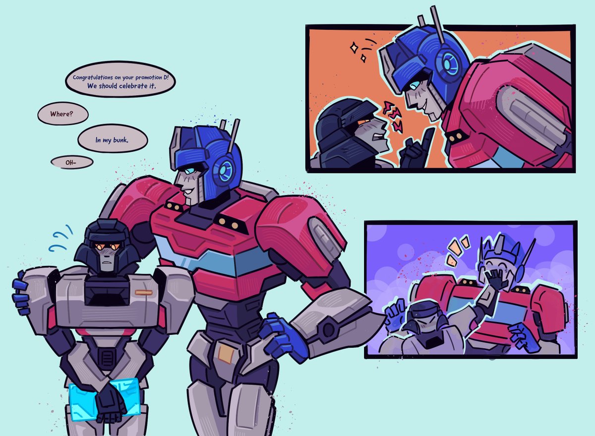 _Severum_'s tweet image. AU where Orion didn´t have his T-cog removed, but D-16 did.
#TransformersOne #TFOne #Megop #opmeg #maccadams