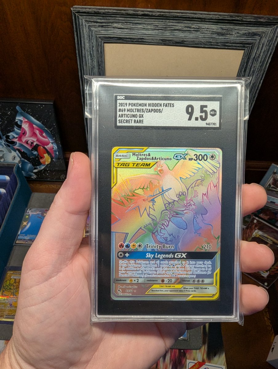 🌟🌟🌟1000 FOLLOWER GIVEAWAY!🌟🌟🌟

Three Winners. 1st Place gets 1st choice, 2nd gets 2nd, 3rd gets 3rd.

Choose between the following:
🏆: The hits from my rip session last night (including the Golden Galarian Moltres V)
🏆: SGC 9.5 Hidden Fates Moltres &amp; Zapdos &amp; Articuno GX