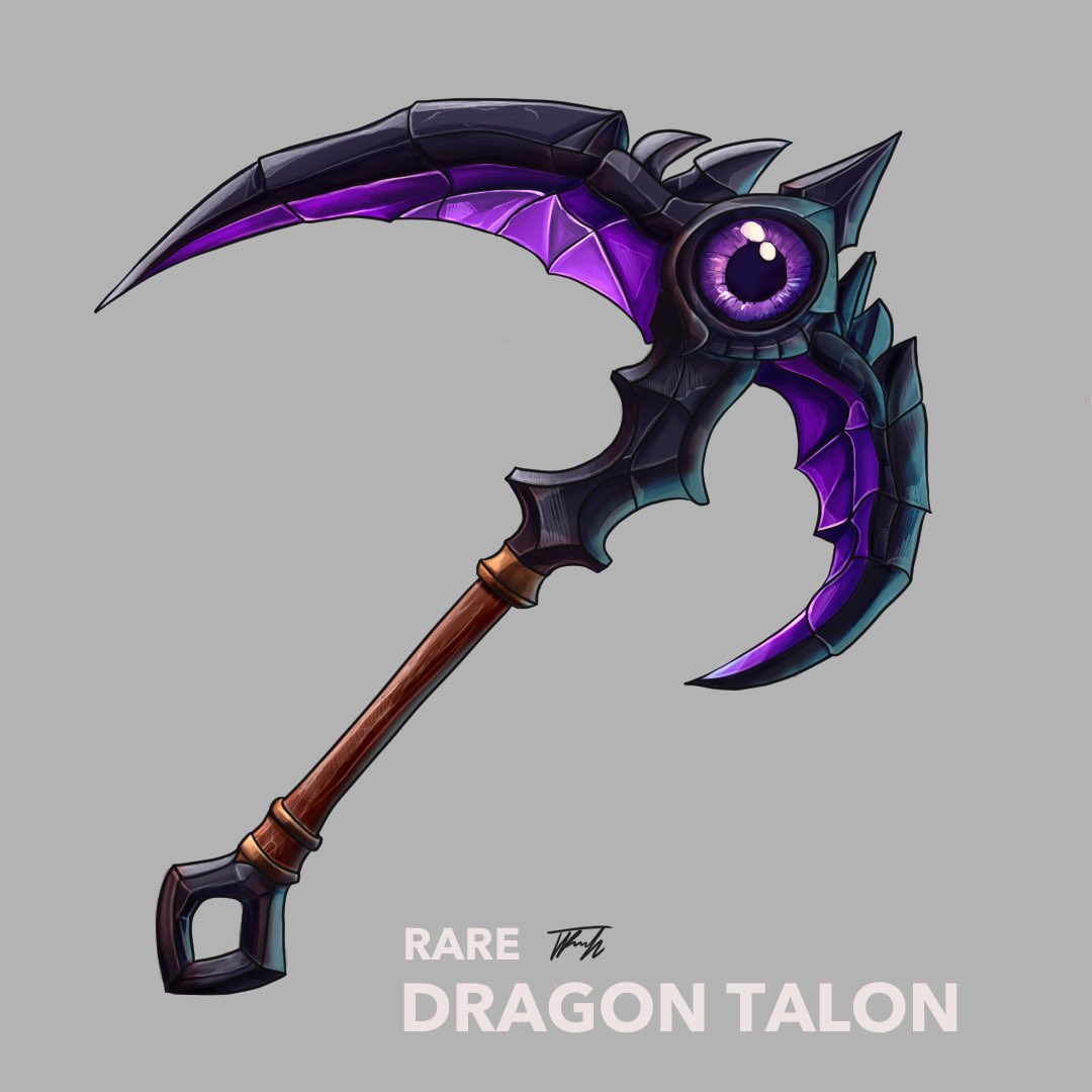 Dragon Talon Pickaxe Concept 🐉

#art #illustration #artwork
#ArtistOnTwitter #digitalart #commissionsopen #Roblox #robloxart #RobloxDev #commissions #conceptart