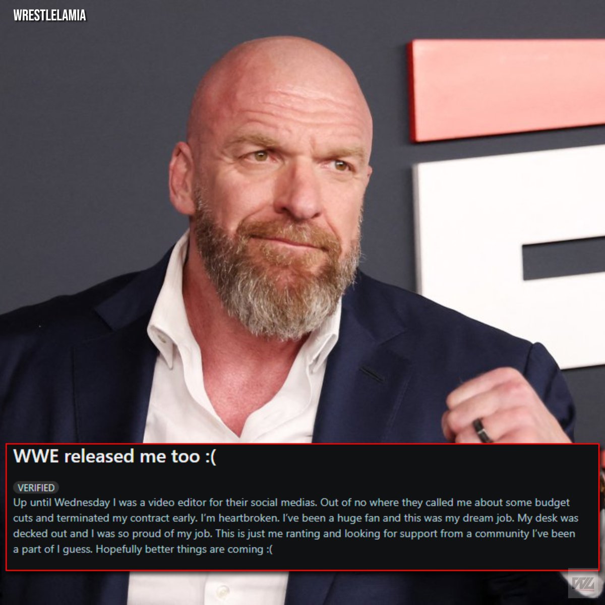 wrestlelamia's tweet photo. Looks like it wasn't just wrestlers who were released by WWE. 

(via controllasummervibes r/SquaredCircle) https://t.co/P0Hk7LibSm