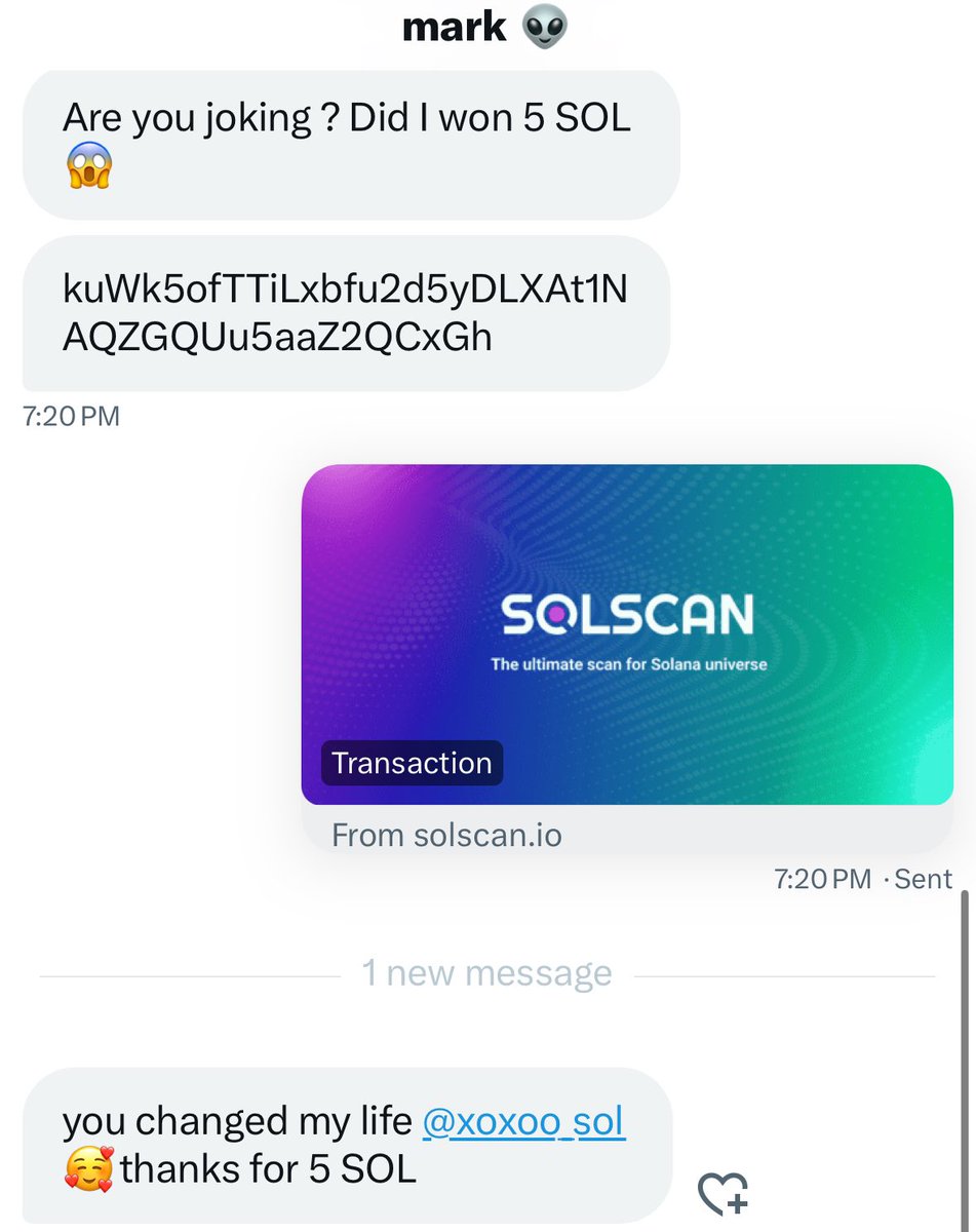 Sent another random wallet 5.0 $SOL, Check your wallet.

Drop your sol wallets, today will be your lucky day 5.0 $SOL 💰👀