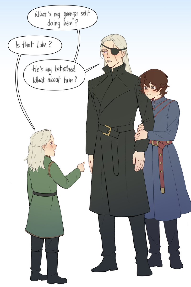 my_lord_strong's tweet image. Only Aemond would be jealous of himself 😔 
#lucemond