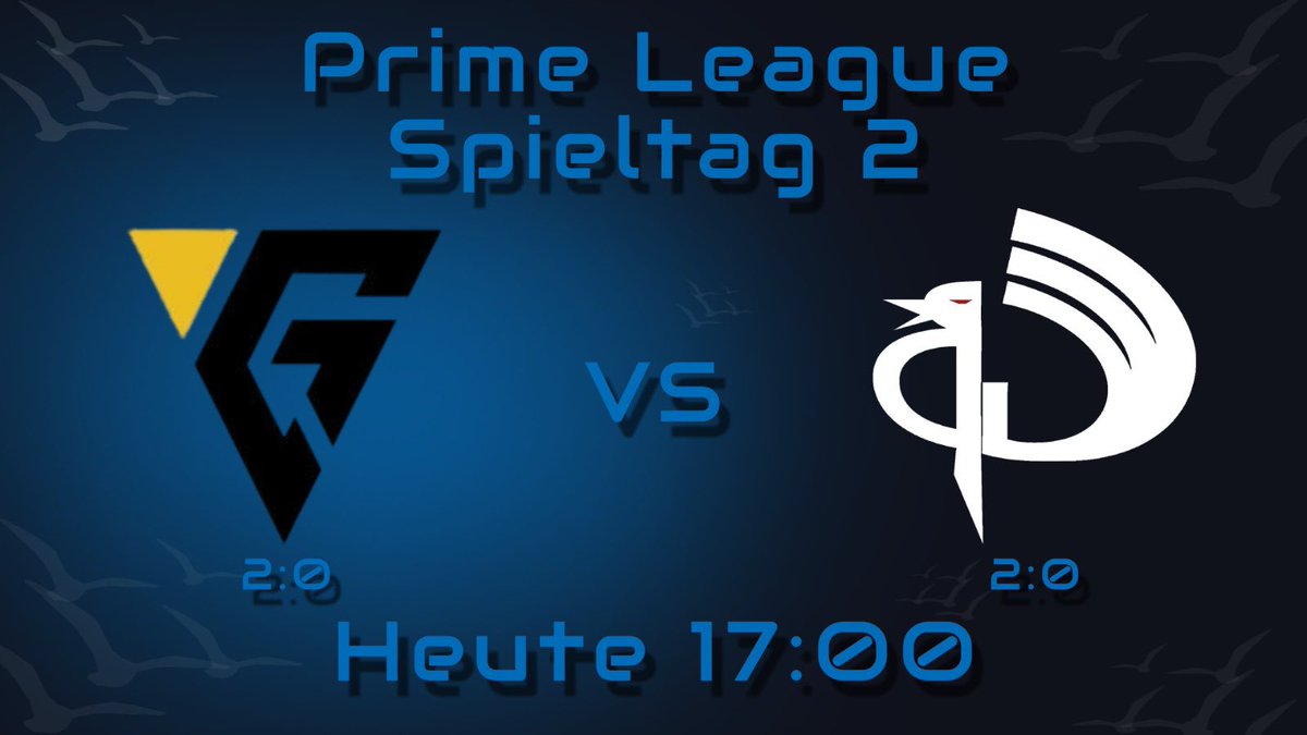 PGulls's tweet photo. Heute geht es in der @PrimeLeague gegen Game 1 Lose ran. Beide Teams stehen 2:0, von daher sollte es spannend werden!
Ab 17:00 Cast auf https://t.co/fzEac58Mfk 

#flyhigh 🐦 https://t.co/fZQSiAmjij