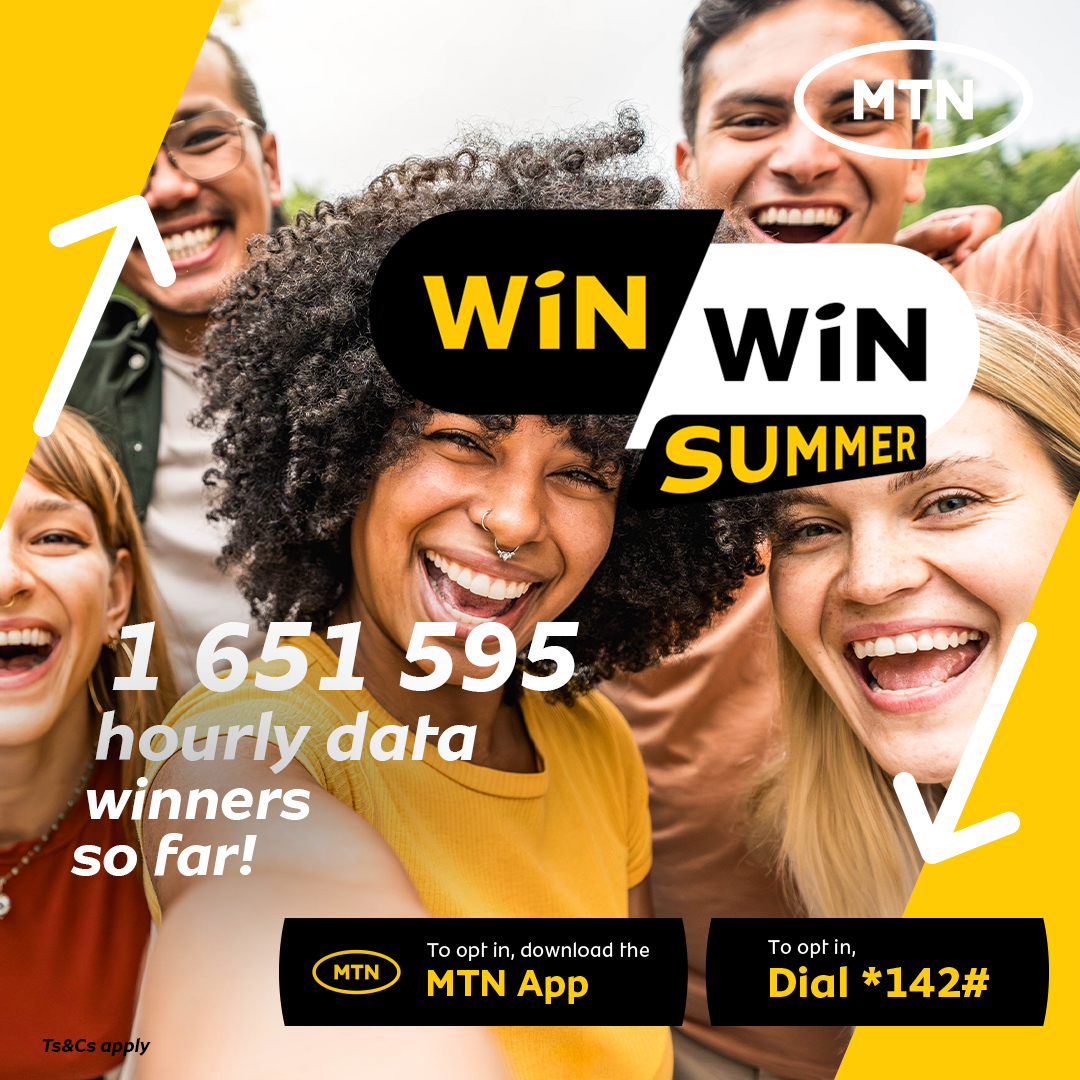 MTNza's tweet photo. Here's to all the incredible winners this #WINWINSummer! ☀️ Keep doing you with SA's best network. https://t.co/I6oSywWLEU