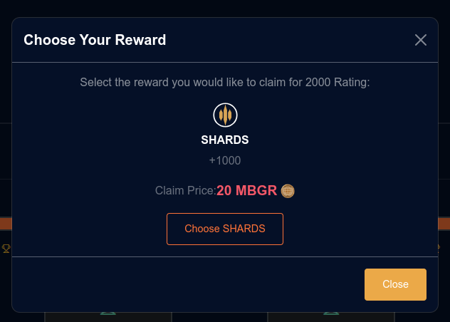 MBGR_WAX's tweet photo. 🔥 Don't forget! Every week, every player can earn up to 2,500 SHARDS just by climbing the ranks! 💎🚀

Free rewards for playing—don’t miss out! 🎯 

#PlayToEarn #GameRewards https://t.co/ugGro7yRHo