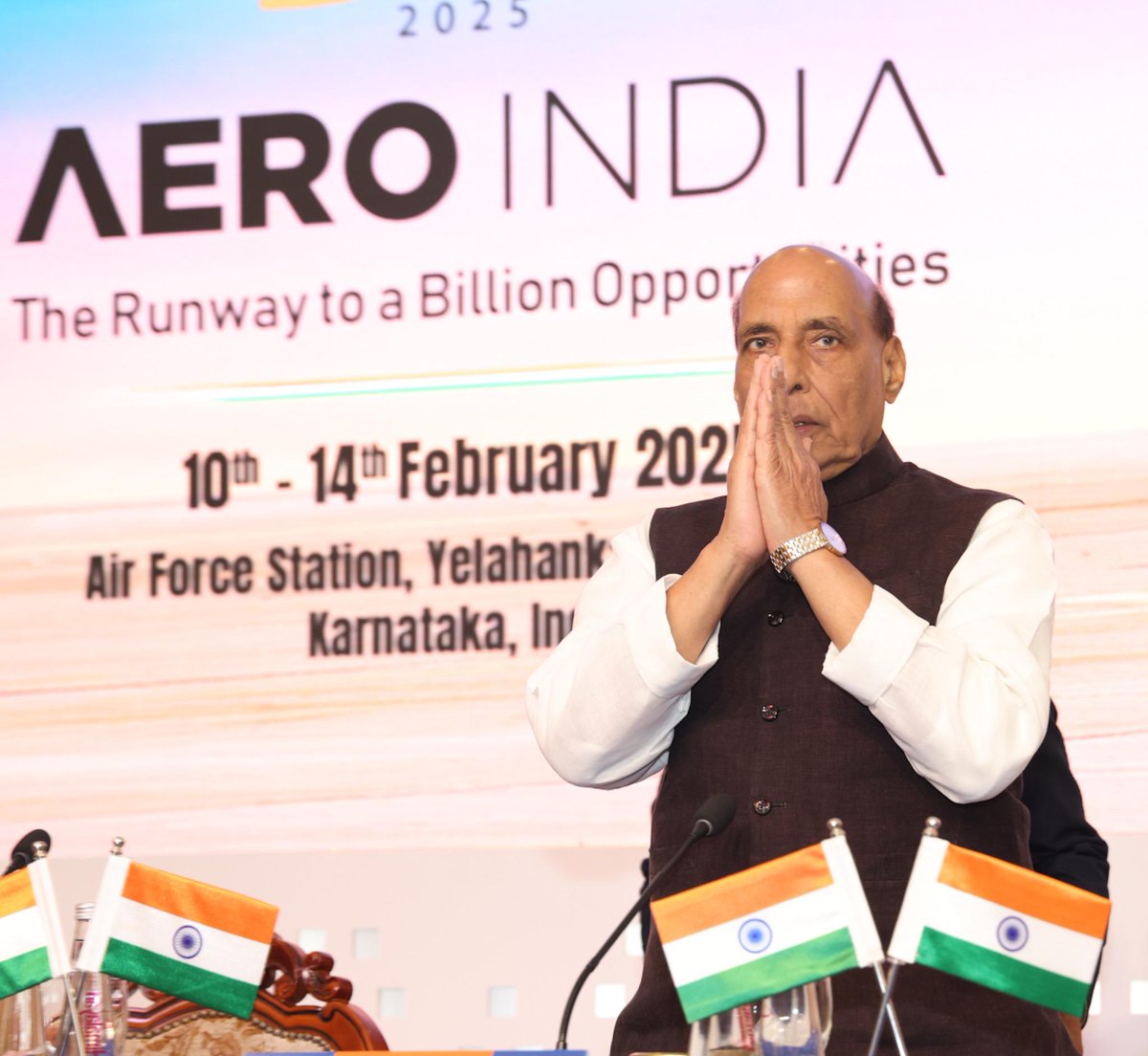 Ministry of Defence, Government of India (@spokespersonmod) on Twitter photo Raksha Mantri Shri <a href="/rajnathsingh/">Rajnath Singh</a> to inaugurate #AeroIndia2025 at Yelahanka Air Force Station, Bengaluru, on Feb 10, 2025. With 900+ exhibitors & 90 countries, it will be the biggest-ever edition, boosting India’s defence prowess & global collaborations. As domestic defence Raksha Mantri Shri <a href="/rajnathsingh/">Rajnath Singh</a> to inaugurate #AeroIndia2025 at Yelahanka Air Force Station, Bengaluru, on Feb 10, 2025. With 900+ exhibitors & 90 countries, it will be the biggest-ever edition, boosting India’s defence prowess & global collaborations. As domestic defence