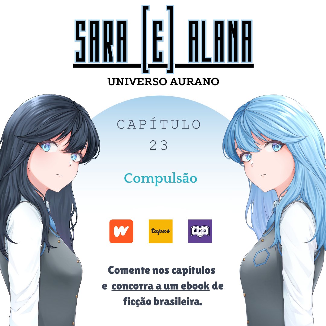 ❗ Novo capítulo da minha webnovel gratuita, com:

*protagonista (bv) dando em cima do namorado da irmã gêmea, só por vingança.

📘 Disponível gratuitamente nas seguintes plataformas de leitura: Wattpad, Tapas e Illusia. 
Link: universoaurano.carrd.co